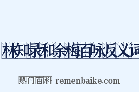 林知录和余梅百咏反义词是什么意思的图片